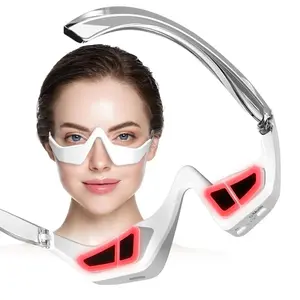 Light Therapy Microcurrent Eye Massager, Light Eyemask for Bags Dark Circles Puffiness Wrinkles Fine Lines Beauty Instrument, Microcurrent Devices