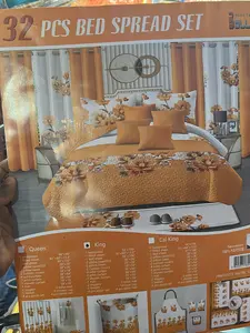 32 Piece Luxury Bedspread & Bathroom Set – Complete Home Decor Bundle (Queen/King)