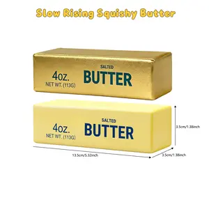 Butter Squishy,Slow Rising Squishy,Stress Relief & Fidget Toys, Pack Sensory Stress Relief Squishies Soft & Stretchy Fidget Toys for Office School