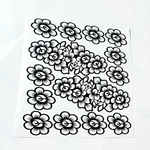 Glitter Henna Stencil Paper Stickers - Temporary Tattoo Tool for Backhand, Fingers - Beauty & Personal Care Skincare Accessory for All Skin Types, All Users