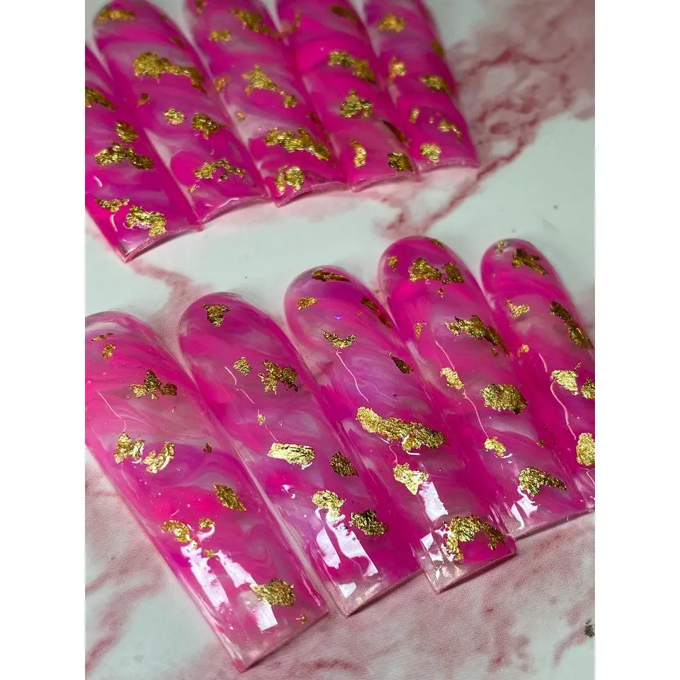 ROSE GOLD | SQUARE | XL LONG | PRESS ON NAILS