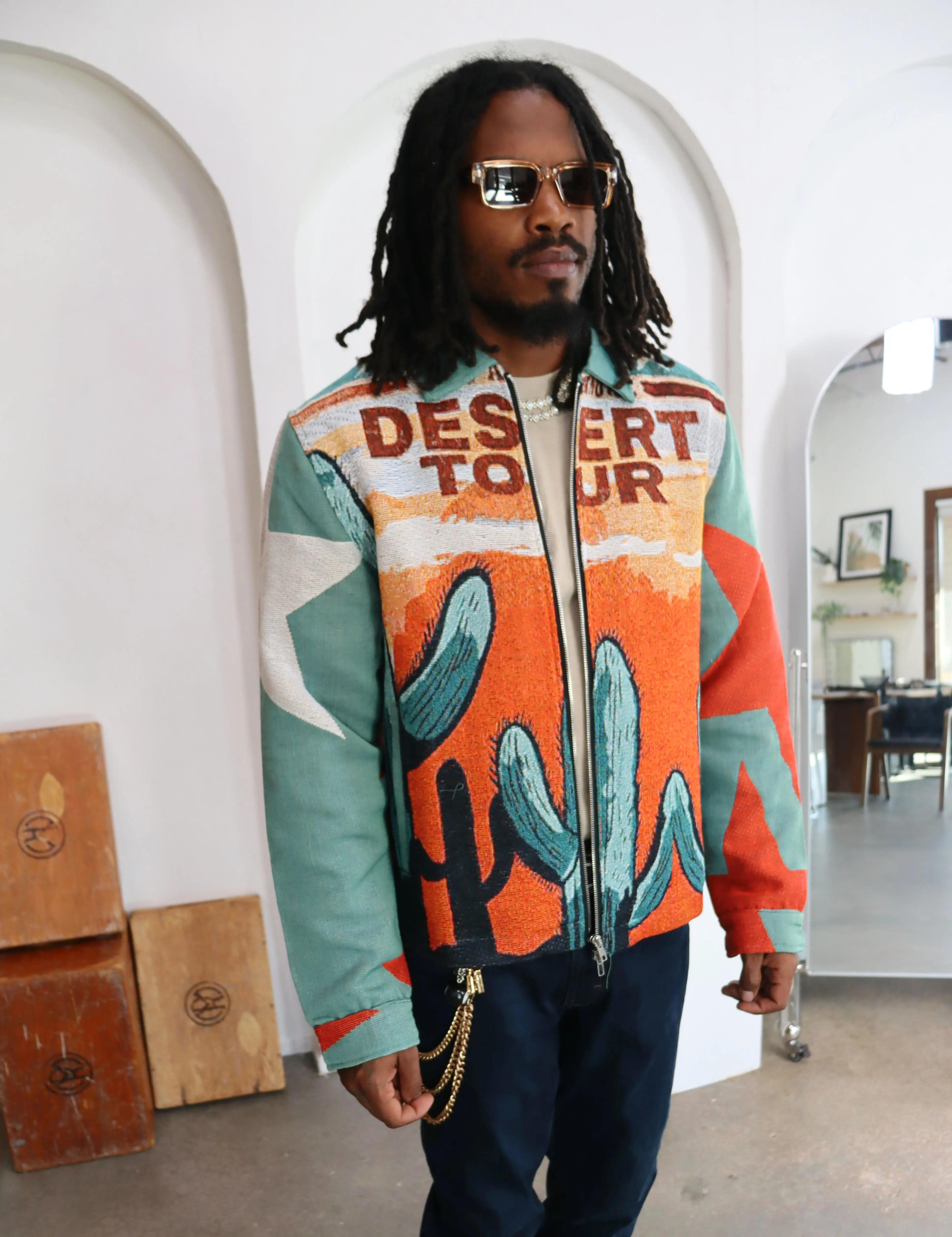 Handmade Desert Tour Tapestry Jacket Handmade Desert Tour Tapestry Jacket