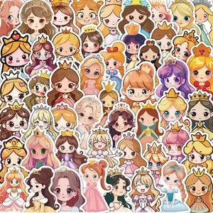 Cartoon Princess Pattern Sticker, 50pcs/set Cute Creative Sticker, DIY Decorative Sticker for Water Bottle, Laptop, Phone Case, Scrapbooking, Ornaments