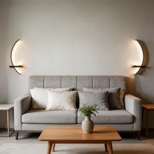 LED Wall Light Modern Decorative Moon Lamp 55cm 3000k Warm Light Hard Wired Installation for Living Room Bedroom Study Corridor Staircase Dining Indoor Decoration Wall Lighting
