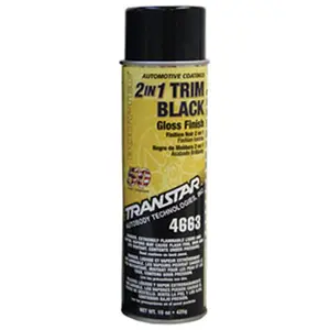 212 MAIN Transtar 4663 2-to-1 in. Gloss Finish Black Trim, Automotive Paint Care Accessory That Restores Trim