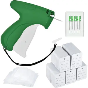2006 Pieces Tagging Gun Kit for Clothing with 400 Price Tags Including Liumai Tag Gun, 5 Steel Needles, 1600 Clear Barbs Fasteners (Green)