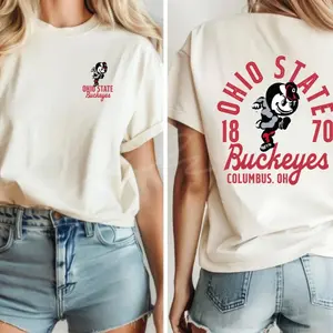 [Sale off 50%] Custom University Graphic Mascot Overlay All Team 2 Side Sand T-shirt, Vintage Graphic Tee, Sport Fan Gift Shirt, Men's Oversized Athletic T-shirt, College T-shirt, Men's Regular Fit Graphic T-shirt, Footbal T-shirt XVX