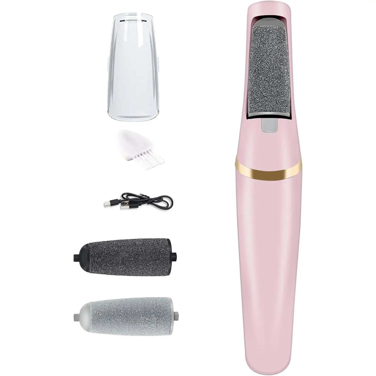 Electric Callus Remover for Feet, Professional Pedicure Tools Foot Care Kit, Foot Scrubber Electric Feet File Smooth Pedi Wand for Hard Cracked Dry Dead Skin, 2 Rollers,2 Speeds,Ideal Gift