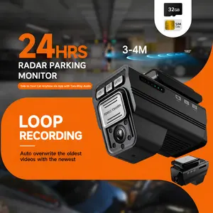 DeerAsk 4G LTE Anti-Theft Dash Cam Front & Rear - Radar Parking Guard, Remote Live View, 2-Way Talk, 32GB Card & SIM Included for car