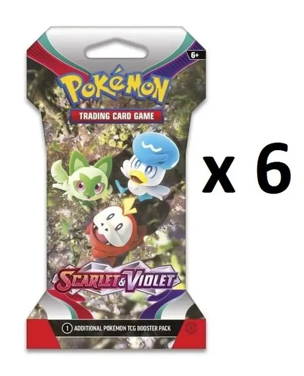 Pokemon TCG: Scarlet & Violet Hanger Pack x 6