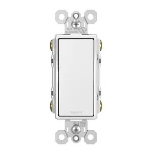 Legrand TM874W Radiant Light Switch, 15A, Single Pole/3-Way/4-Way, White