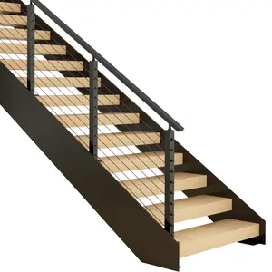 Custom Cable Railing Stairs Design Drawings for Stylish Home | Unique, Stylish, and Modern Home Stair Solutions | Bespoke Stair Solutions | Space-Saving Stairs | High-Quality Indoor Stairs| Home Renovation Upgrade