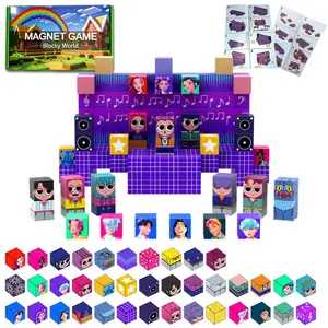 150PCS K-Pop Hunter Girl Magnetic Building Blocks for Kids 3+, Strong Magnets, Durable STEM Toy with Cool Character Design