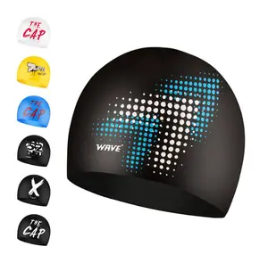 WAVE Silicone Swim Cap: Soft Flesh-Feel Material, High Elasticity & Gentle on Hair for Medium to Long Lengths