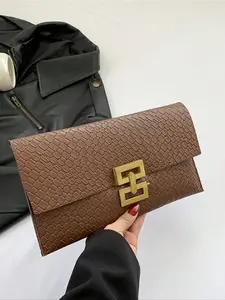 Trendy Braided Large Capacity Handbag, Versatile Fashion Evening Envelope Bag, Elegant Coin Purse, Stylish Clutch for Women, Pu Leather Purse, Handheld Bag Purse