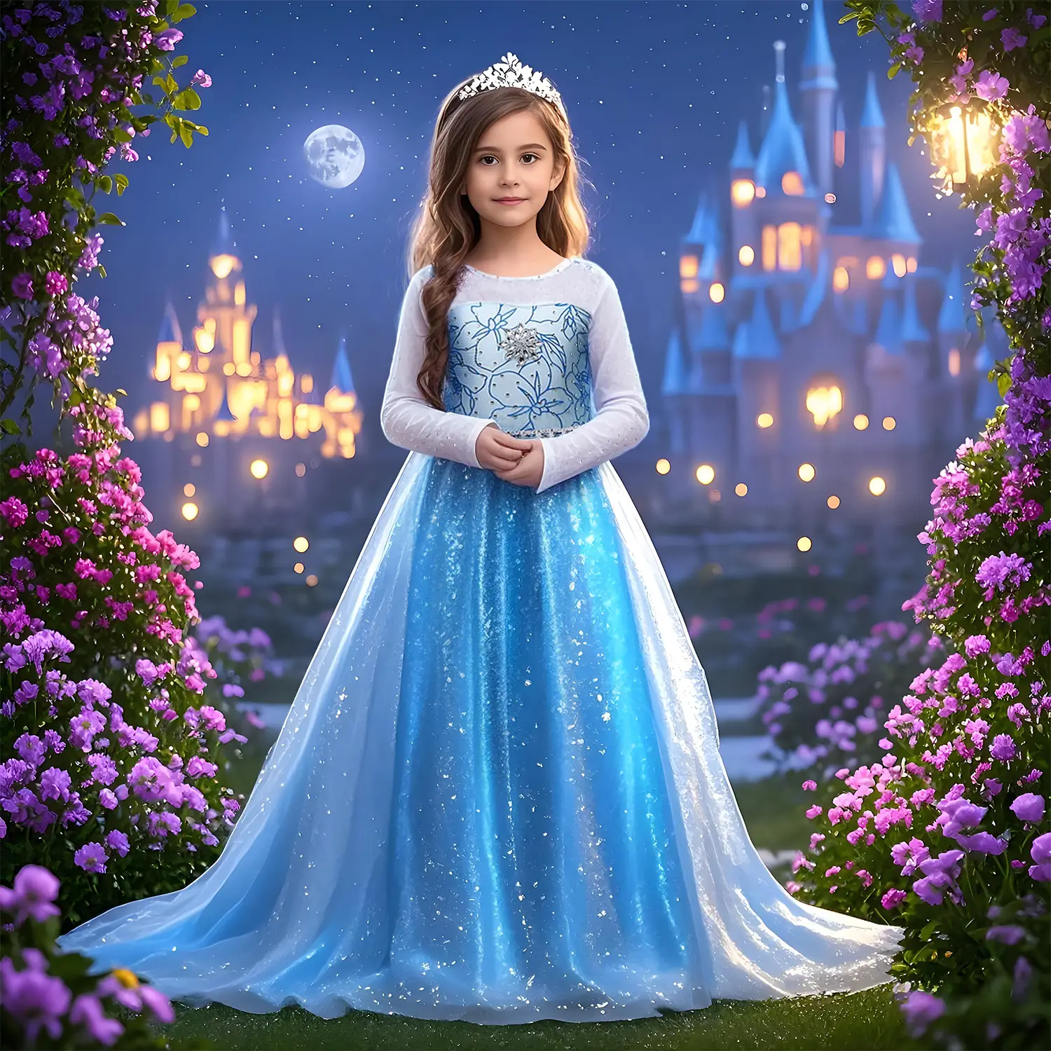 Elsa Dress for Birthday Party 3-10 Yrs Children's Cosplay Princess Costume Carnival Halloween Party Costume for Kids Elsa Costume