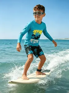 Long Sleeve Sun Protection Swimwear Set, Beach Surfing Diving Suit, Quick-Dry UV Swimming Gear, Summer Beach Sports Clothing
