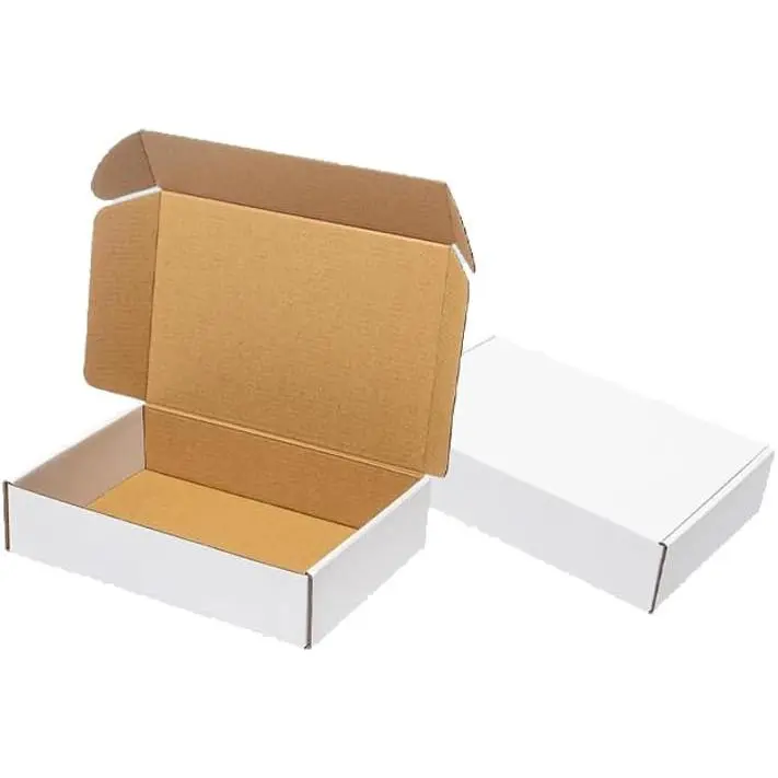 Corrugated Shipping Box 7x5x2 Inch Small Mailing Box 5/10/20 Pack White Cardboard Corrugated Mailing Box (7x5x2 (white) 5 pcs)
