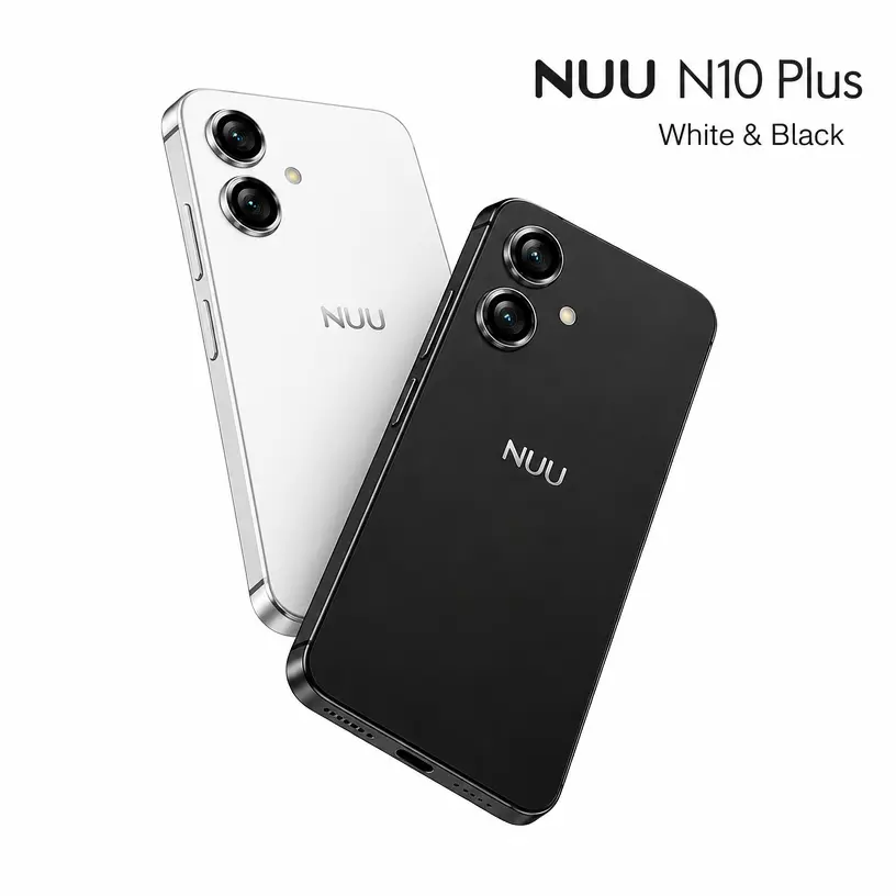 NUU N20 Android 15 Large Screen Smartphone - 6.6" HD+ 90Hz Smooth Scroll Display, 6GB RAM, 128GB Storage, Dual Rear Cameras, 127° Ultra-Wide Front Camera, 5000mAh Battery, USB-C, Accessories, Metro by T-Mobile Android Device, Easy-to-Use Mobile Phone