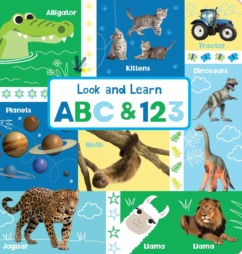 Look and Learn: ABC & 123 English Children's Board Book - 10x9.9x0.08 inches, Multicolor Cute Illustrations, Engaging Stories, Reading Learning Tool for Special Memories, Children's Books, 10 X 9.9 X 0.08 Inches
