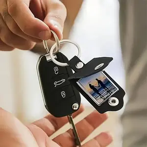 DIY Laser Engraved PU Leather Keychain Blank, Heat Transfer Material, Ideal for Customization & Personalized Gifts, Durable Design