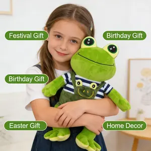 Soft Green Frog Stuffed Animal Toy