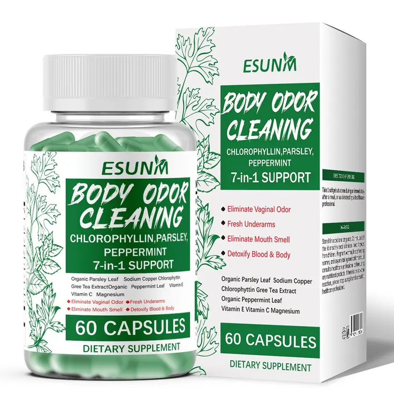 Nature's Deodorant! 650mg Chlorophyll Capsules. Control Body Odor, Boost Cellular Energy & Immune Support from Inside.