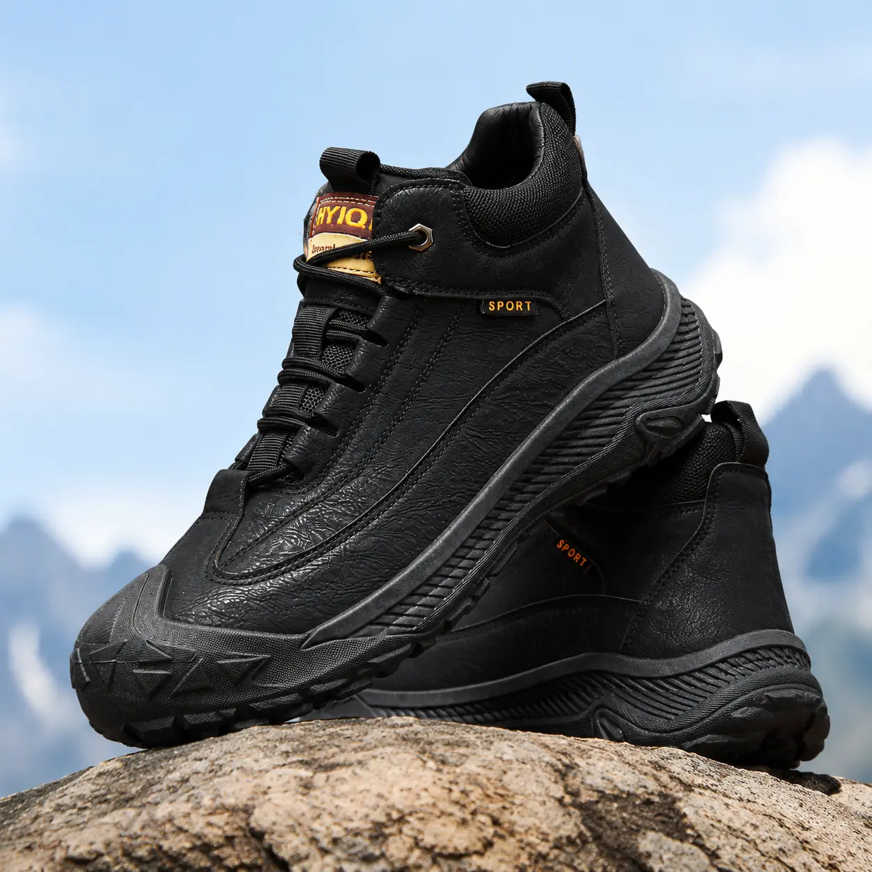 Men's Fashion Sneakers Comfortable Walking Shoes Lightweight Breathable Casual Trainers with Anti-Skid Sole, Pu Leather, Synthetic, Rubber Soled Shoes, Trendy Walking Shoes