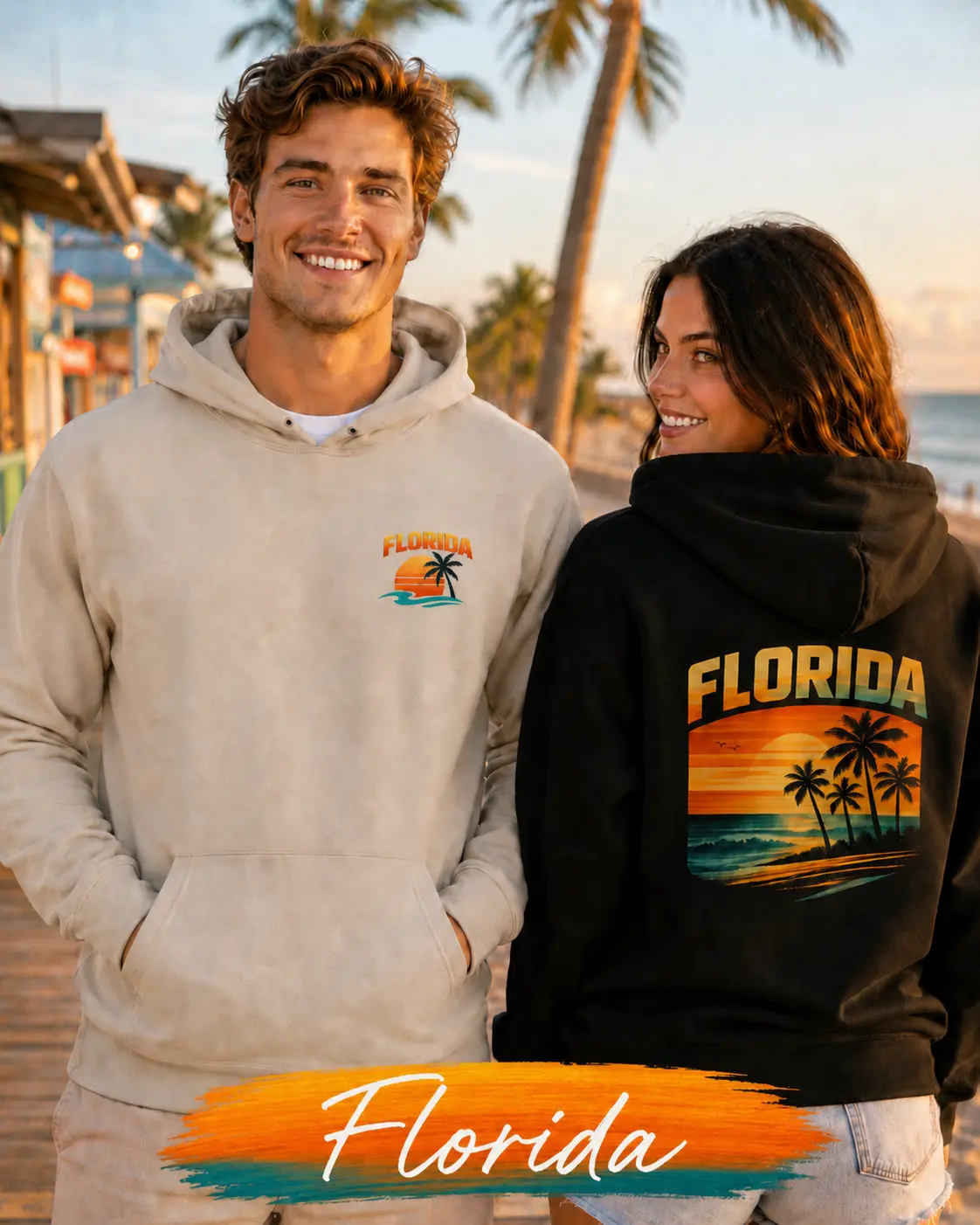 Florida Themed Men's / Women's Hoodie for Beach Life and Ocean Vibes