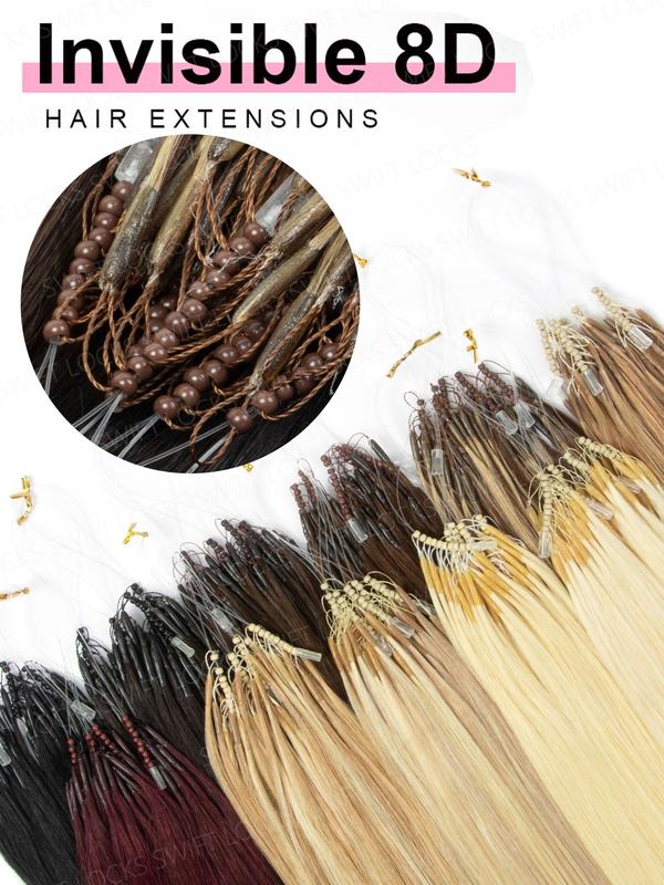 50pcs Invisible Nano Rings Microlinks Hair Extensions, 100% Human Hair Loop Clips, 12-20 Inches, No Trace, Natural Look, Easy to Use 50pcs Invisible Nano Rings Microlinks Hair Extensions, 100% Human Hair Loop Clips, 12-20 Inches, No Trace, Natural Look, Easy to Use