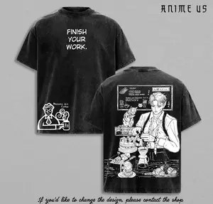 Nanami Kento Coffee Shop Tee | Vintage Washed Jujutsu Anime Shirt | Calm Barista Aesthetic Art | Morning Brew Scene for Anime Fans | Cozy Manga Streetwear Oversized Tee