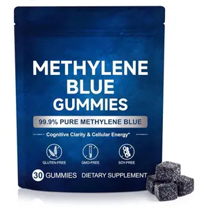Methylene Blue Gummies 5mg Per Serving, Supports Cognitive Function, Cellular Energy, Mental Focus, Antioxidant Activity, 99.9% Pure | 30 Gummies