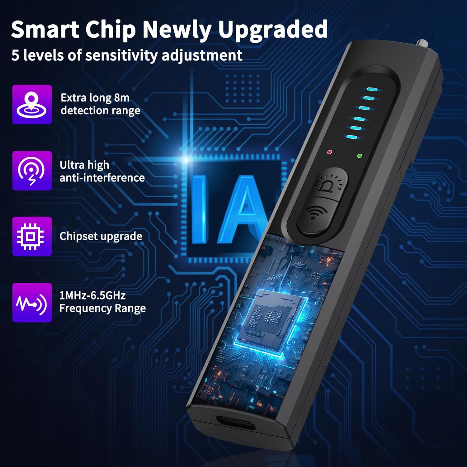 MY HEART FLY Hidden Camera Detectors, GPS Tracker Detector, Spy Camera Detectors, RF Signal Scanner, Portable Anti Spy Hidden Device Finder for Hotel Car Office Home Travel MY HEART FLY Hidden Camera Detectors, GPS Tracker Detector, Spy Camera Detectors, RF Signal Scanner, Portable Anti Spy Hidden Device Finder for Hotel Car Office Home Travel