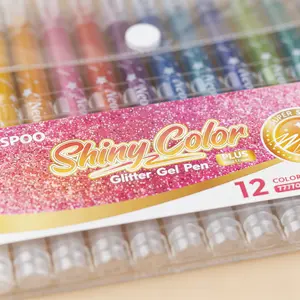 ShinyColor Glitter Gel Pen Metallic Vibrant Sparkle Colored Gel Pens for Adult Coloring Books Drawing Waterproof Paint Marker Sketch Art Marker TikTok Shop Black Friday Deals