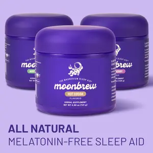 MoonBrew Sleepy Hot Cocoa, Sleepy Berry & Mint Chocolate TRIPLE PACK – Melatonin-Free Magnesium Sleep Drink – Calm Mix Natural MoonBrew Sleepy Hot Cocoa, Sleepy Berry & Mint Chocolate TRIPLE PACK – Melatonin-Free Magnesium Sleep Drink – Calm Mix Natural