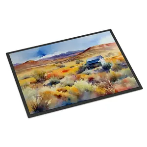 Nevada Sagebrush in Watercolor Indoor or Outdoor Mat 24x36
