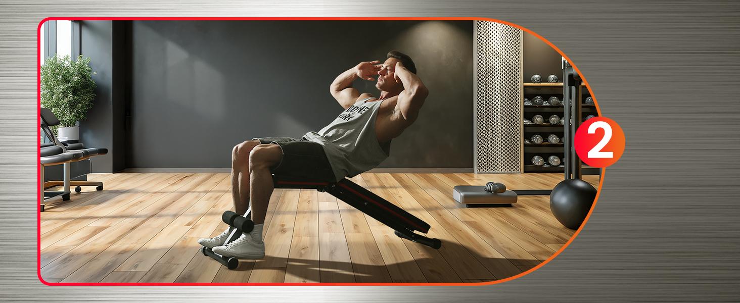 Orinar Adjustable Weight Bench Press Incline Decline Strength Training Bench Full Body Gym Workout Benches for Home Gym Fitness