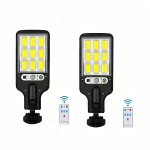 2pcs 108 COB Outdoor Solar Sensor Street Light, Human Body Induction, LED Wall Light, Waterproof, Low Voltage, Garden Light