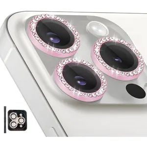 Camera Lens Protector for  14 Pro/ 14 Pro Max, Individual Tempered Glass  Alloy Ring Lens Cover with Installation Tray Fit for  14 Pro/14 Pro Max