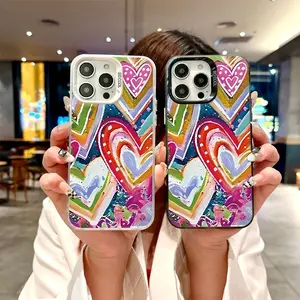 colorful heart Case for iPhone 17 Pro Max 17Air16/15/14/13/12/11 Pro Max XR XS E Plus ShockproofDrop Protection Durable Pc Smartphone Cover
