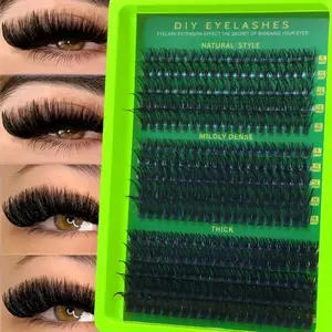 30D+50D+80D false eyelashes, mixed length, D curl, DIY false eyelashes, natural to thick makeup, suitable for beginners' daily life at home or out & dating & party & Valentine's Day, eyelash extension kit.