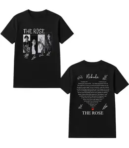 The Rose ‘Nebula’ Lyric Graphic Tee – Kpop Band Fan Shirt, Signature & Song Print T-shirt
