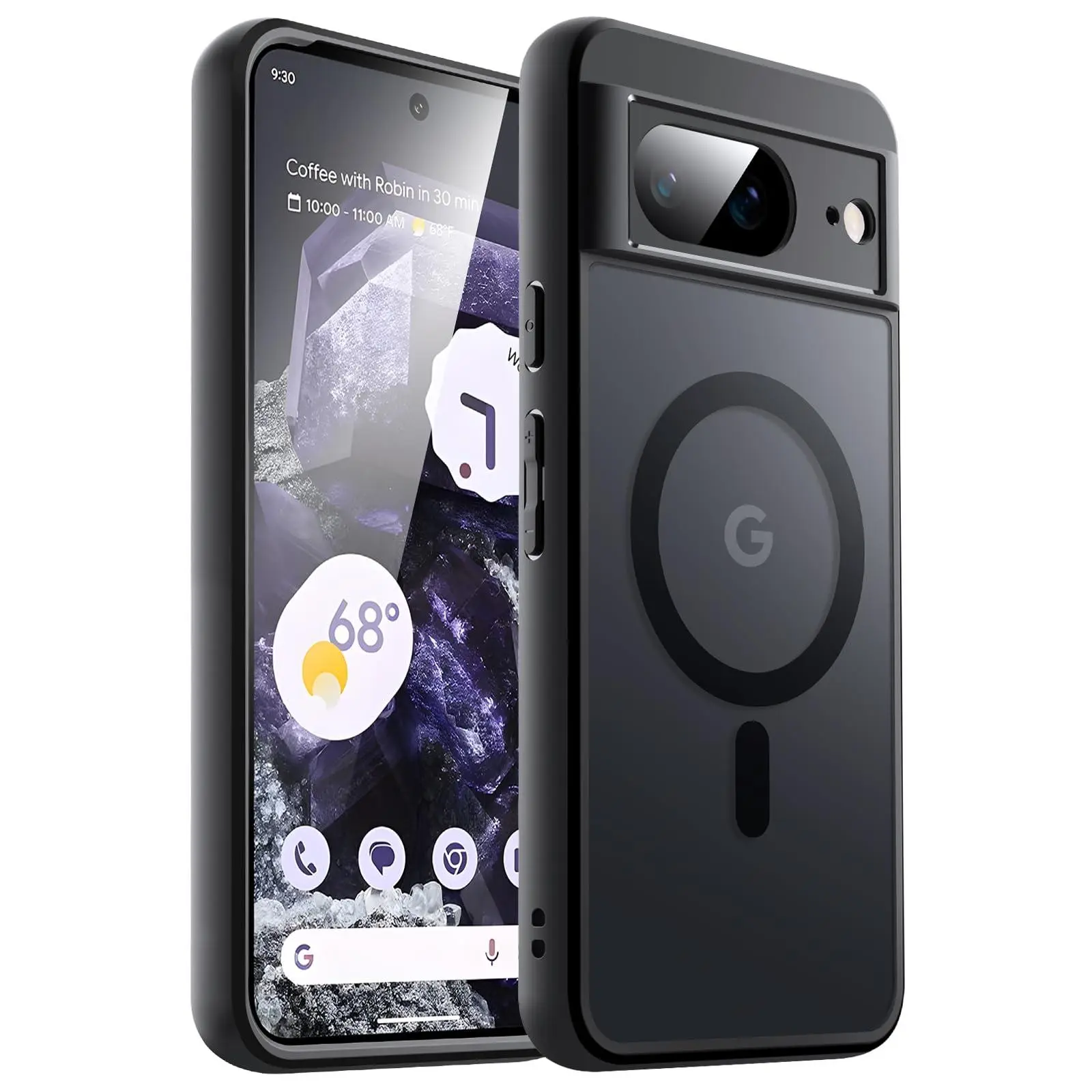 JETech Magnetic Case for Google Pixel 8 6.2-Inch 2023, Compatible with MagSafe, Translucent Matte Back Shockproof Phone Cover