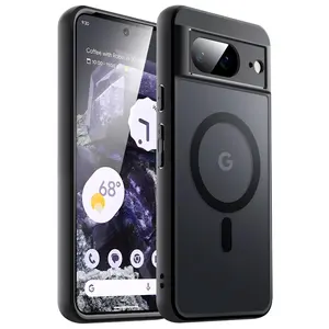 JETech Magnetic Case for Google Pixel 8 6.2-Inch 2023, Compatible with MagSafe, Translucent Matte Back Shockproof Phone Cover