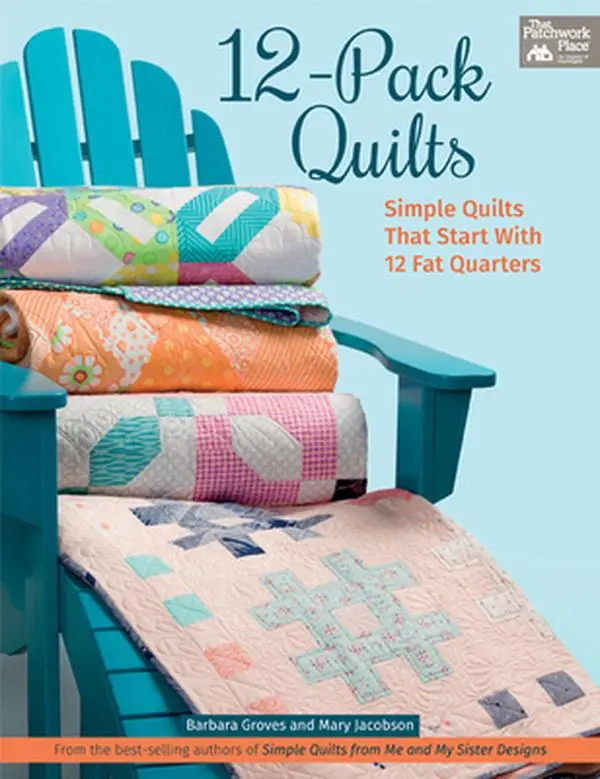 USED Book - 12-Pack Quilts - Simple Quilts that Start with 12 Fat Quarters by Groves, Barbara (Paperback) - english