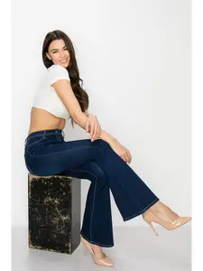 Jenny - Stretchy celine flared jeans S M L XL 2XL 3XL 4XL Comfort Denim cuffed jeans baggy jeans curvy high water jeans boots flood jeans boot cut