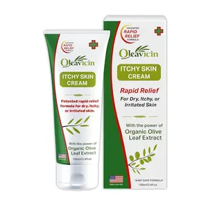 Oleavicin Organic Extra Strength Anti-Itch Cream for Dry, Itchy Skin Relief Natural Fungal & Rash Treatment with Olive Leaf Extract Fast-Acting, Long-Lasting Relief