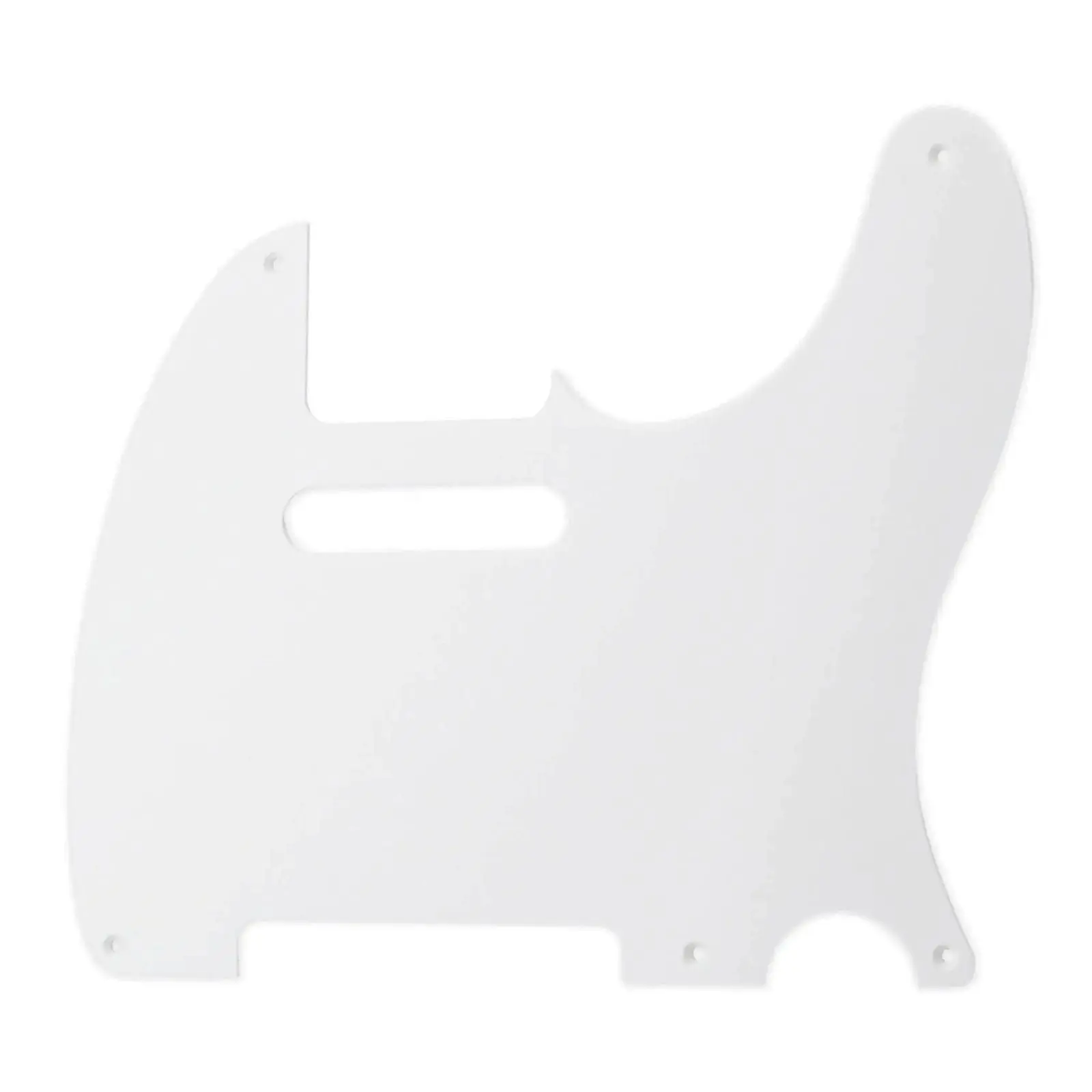 5-Hole 52' Telecaster Pickguard - 1-Ply White