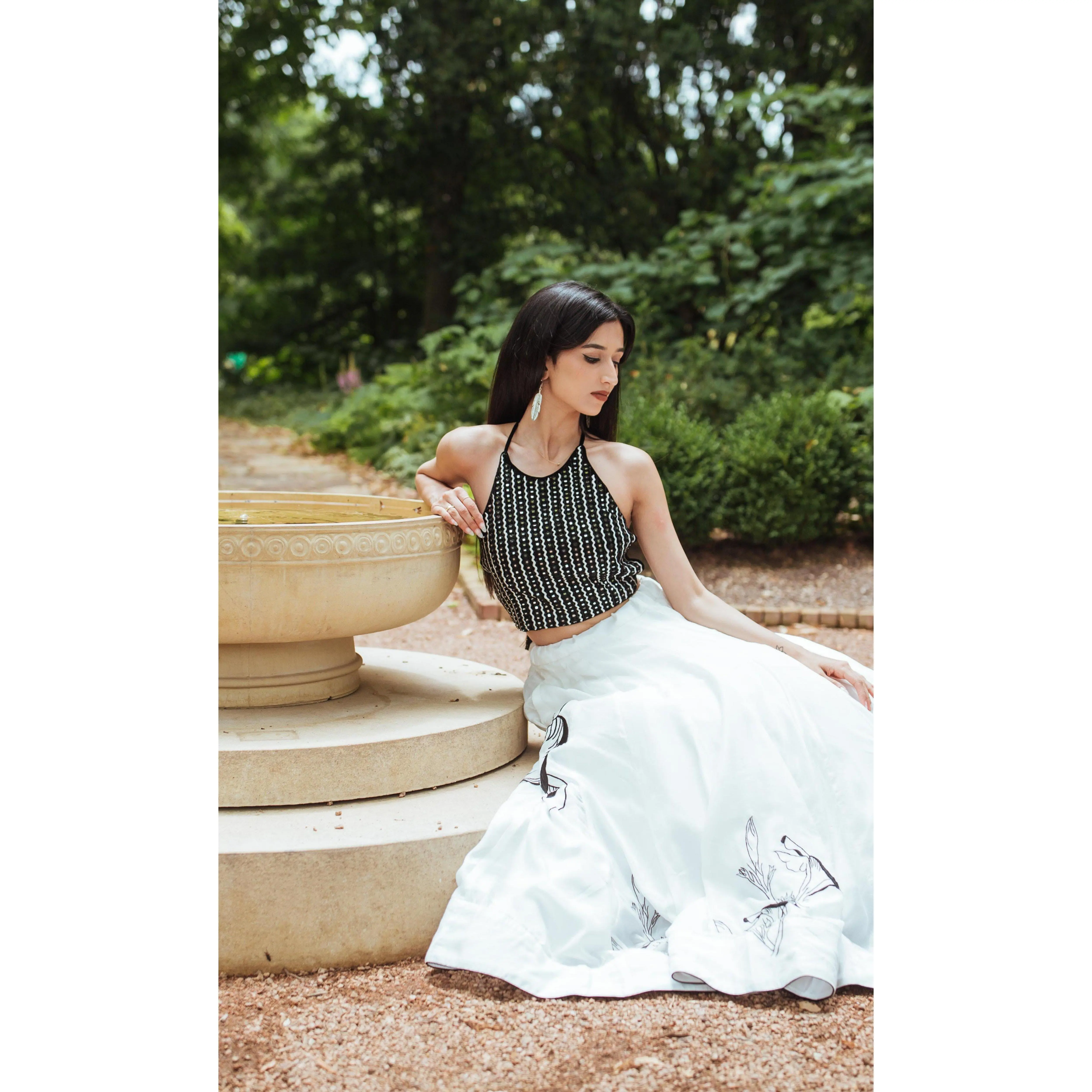 Selene White Lehenga Choli Set