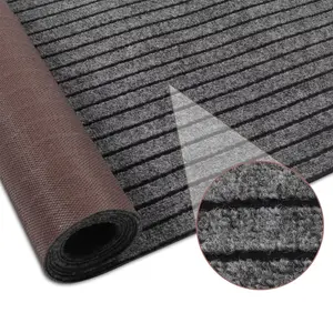 Solid color striped kitchen doormat floor mat, washable non-slip carpet, suitable for bathroom, corridor, kitchen, doorstep, Machine Washable Rugs, Washable Runner Rugs